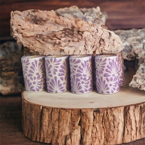 Grape Mindala & Mandala Glass, Handblown Glassware | Blown Glass Tumblers | Colorful Drinkware | Cocktail Glasses | Wedding Decor