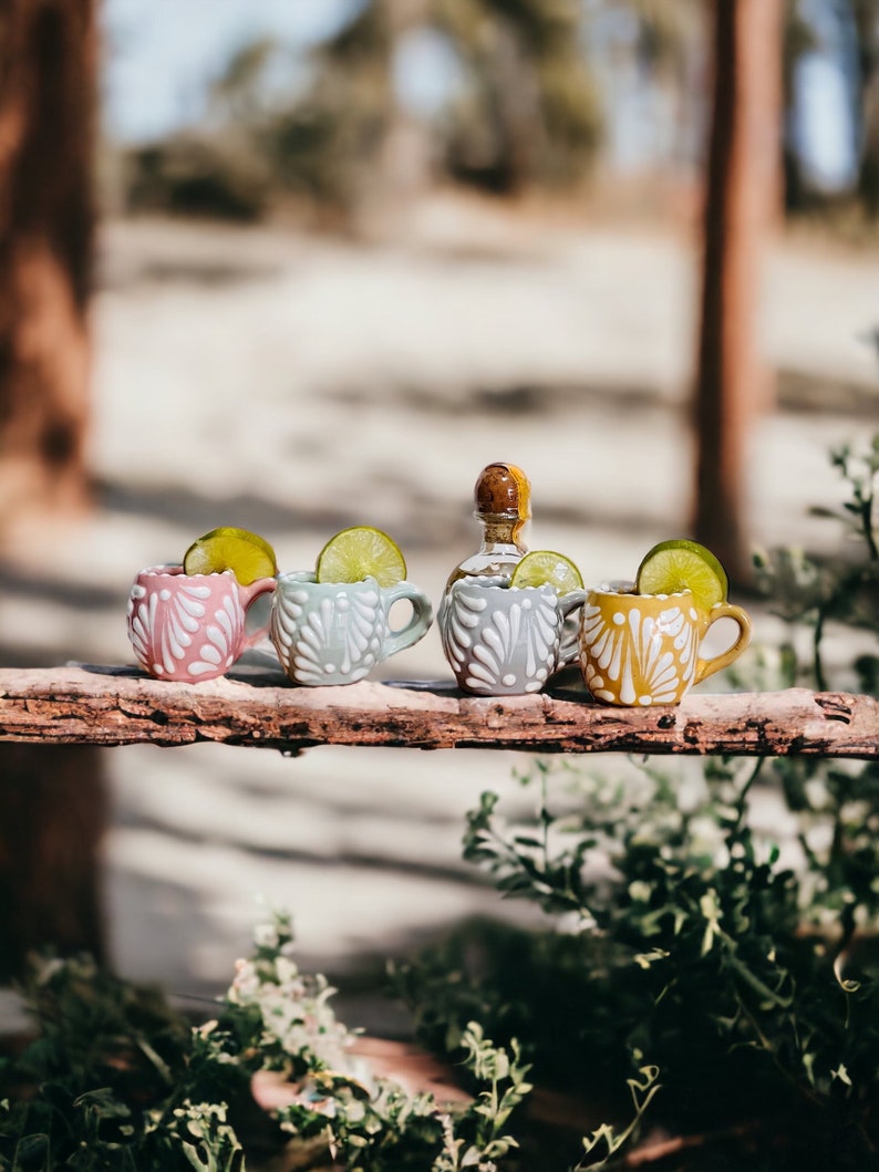 Mexican Talavera
Handmade Shot Glass
Tequila Drinkware
Wedding Favors
Caballito Tequilero
Party Gifts
Birthday Present
Artisan Pottery
Lead-Free Drinkware
Mezcal Glass
Rustic Tableware
Mexican Artisanal Gift
Cultural Heritage Decor