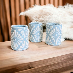 Sky blue wedding Talavera Shot Glasses,  Bridal Shower Weekend Glass (1pz) - Party Favors - Shot Glasses - Party Gifts