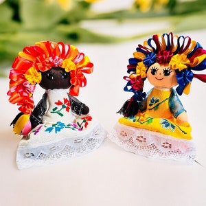 Lele Doll 8&quot; – Handmade Mexican Rag Doll – Embroidered Colorful Toy, Cultural Gift