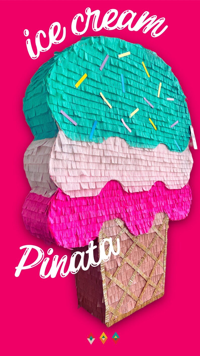 Ice Cream Cone Party Pinata / Decoraciones Ice Cream Party / Etsy