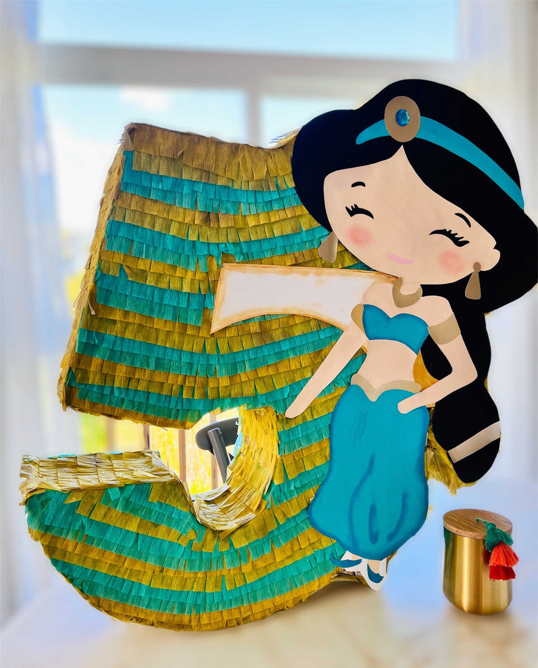 Jasmine PIATA Princess Number pinata Jasmine Party piata Jasmine pinata Jasmine Birthday Party Piata Princess Party