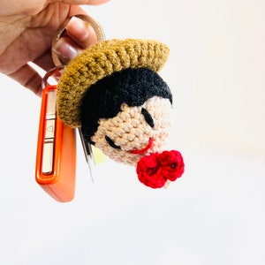 Crochet Charro Keychain – Handmade Mexican Cowboy Doll, Unique Fiesta Gift