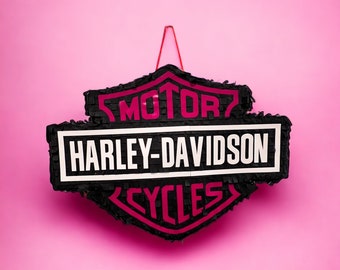 Pink Harley Davison PIÑATA / Harley Davison Party piñata / Harley Davison pinata, harley davidson decoraciones de fiesta / Motorcycle Pinata