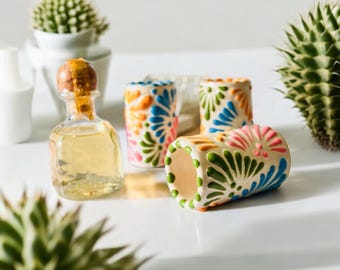 Multicolor Talavera Shot Glasses,  Bridal Shower Weekend Glass (1pz) - Party Favors - Shot Glasses - Party Gifts