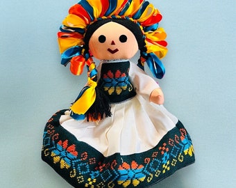 Maria doll, Gift for kids, Toys, Luxury Mexican doll, Lele Dolls, Rag doll, Colorful toys, Christmas decore, Handmade doll