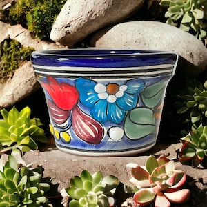 Mini Talavera Pots Colorful Tiny Handmade Mexican Pottery Cactus and Succulent Pot