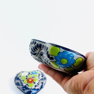 Talavera Pottery Heart Jewelry Box, Handmade Ceramic Jewelry Box, Bridesmaid Jewelry Box, Heart Shaped Jewelry box, heart shaped Jewelry box image 7