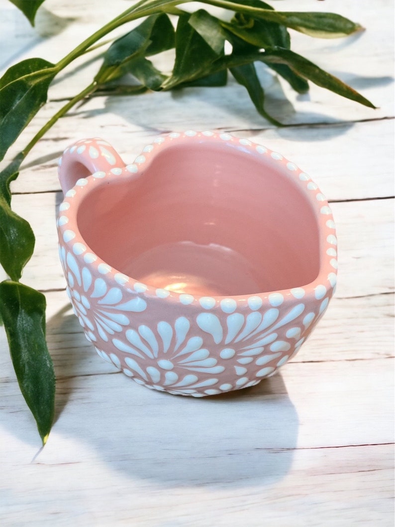 Pink Mug, Pottery mug, hearts mug, pink mug, pottery heart mug, love mug, star coffee mug, pottery coffee mug,