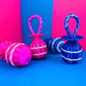 Handwoven Mexican Baby Rattle – Fiesta Sonaja Favor, Cultural Keepsake Toy