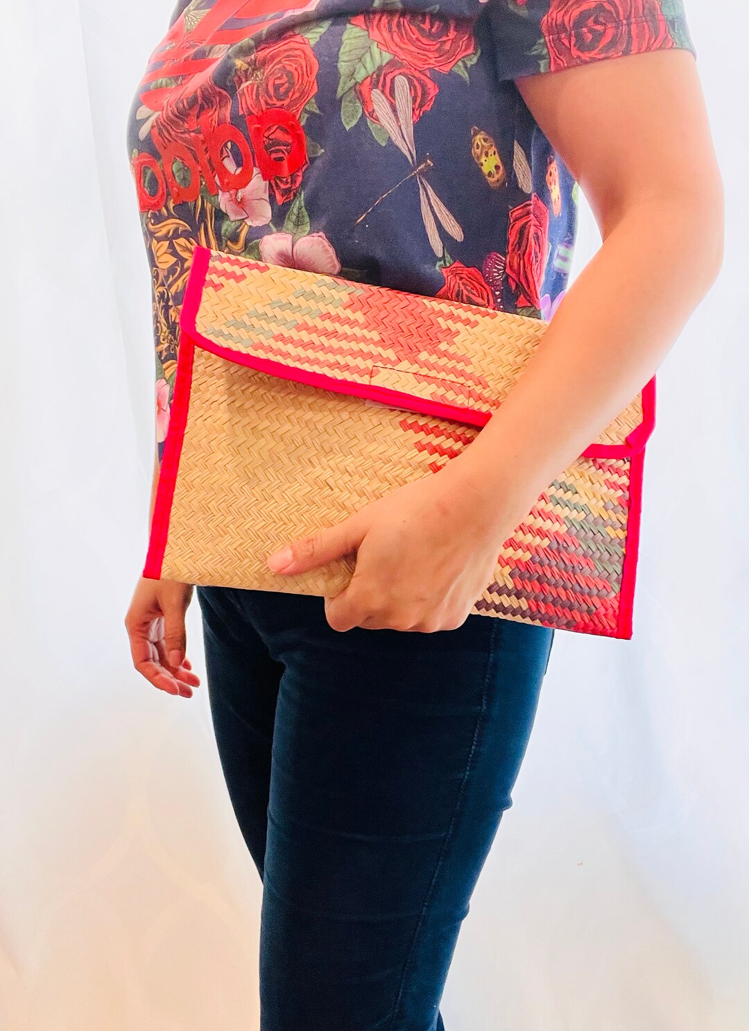 Envelope Clutch Straw Woven Clutch Bag Handwoven Traditional Etsy