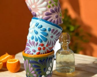 Multicolor Talavera Bachelorette Party Weekend Glass (1pz) - Bridal Party Favors - Bridesmaid Shot Glasses - Getting Married
