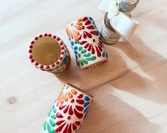 Multicolor Talavera Shot Glasses,  Bridal Shower Weekend Glass (1pz) - Party Favors - Shot Glasses - Party Gifts