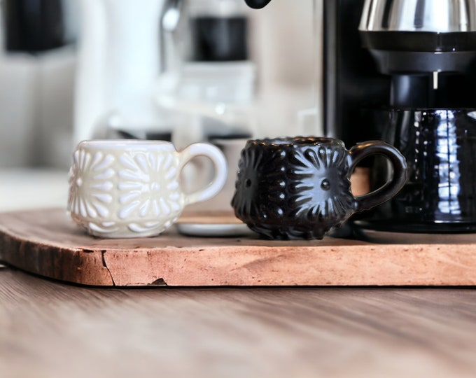 Handmade Talavera Pottery Mini Mug: Mexican Espresso Shot glass