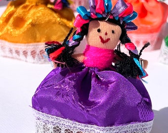 Handmade Lele Doll Keychain – Mexican Cultural Mini Doll, Heritage Gift