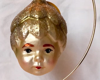 Vintage Inge Glas forest fairy blown glass ornament
