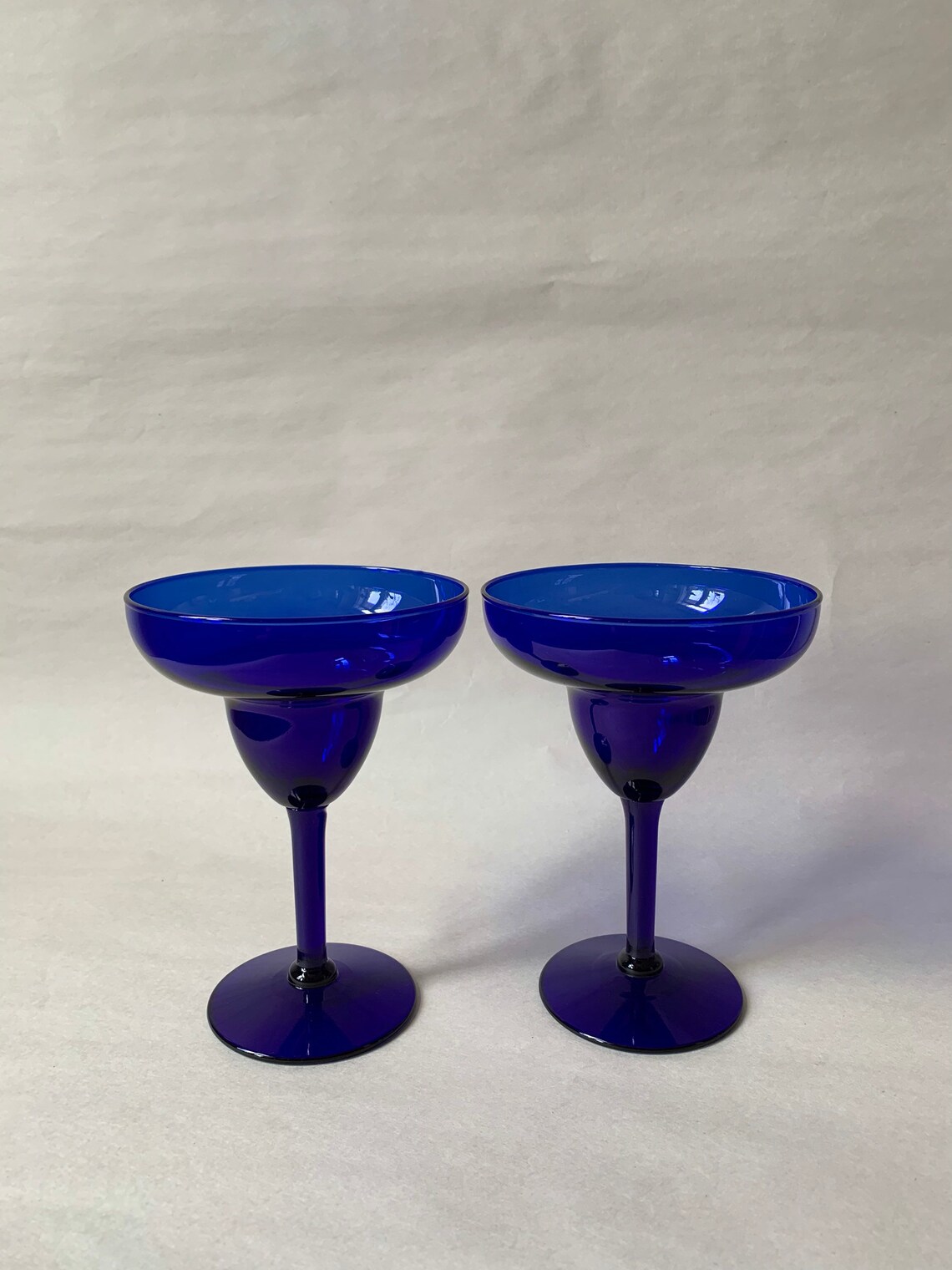 Kobaltblaue Margarita Gläser 2er Set Blaues Glas Etsy