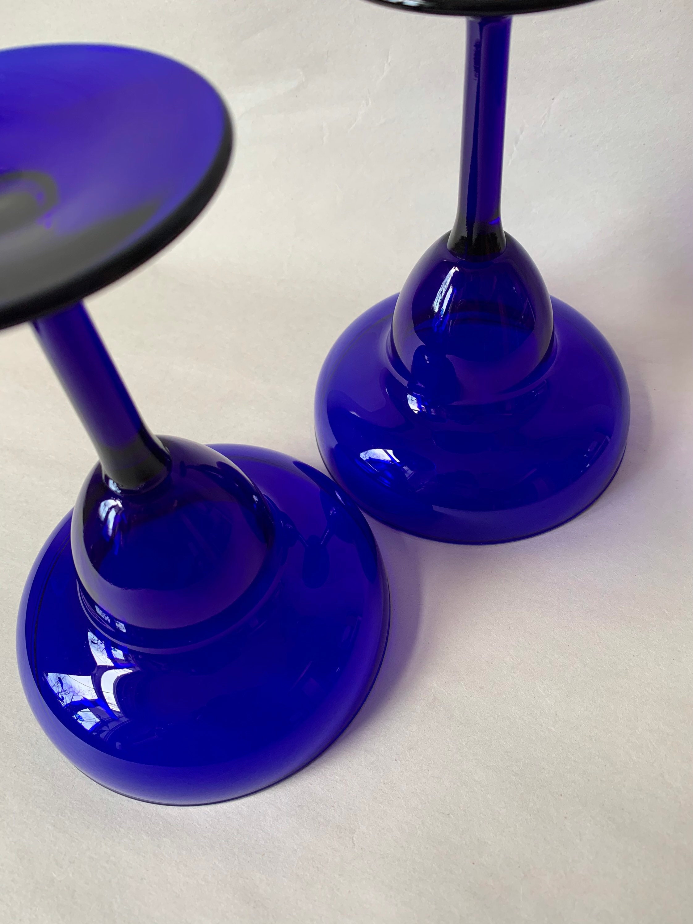 Kobaltblaue Margarita Gläser 2er Set Blaues Glas Etsy