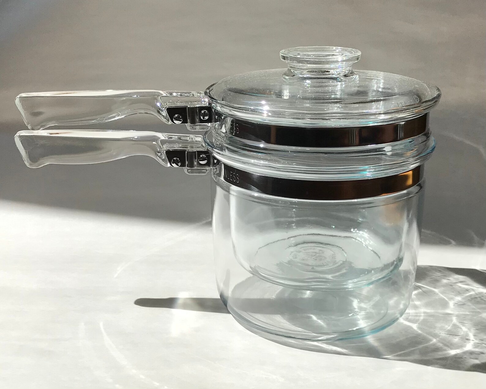 1970s Pyrex Flameware Double Boiler 6283 Glass Cooking Pots Etsy