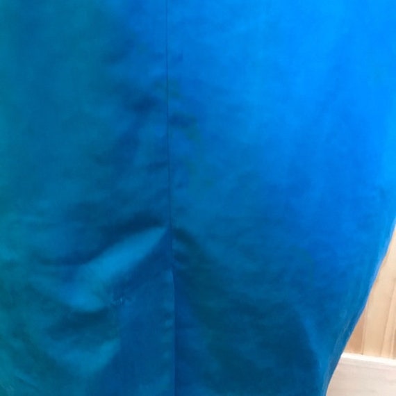 Casual Corner 90’s turquoise silk dress - image 10