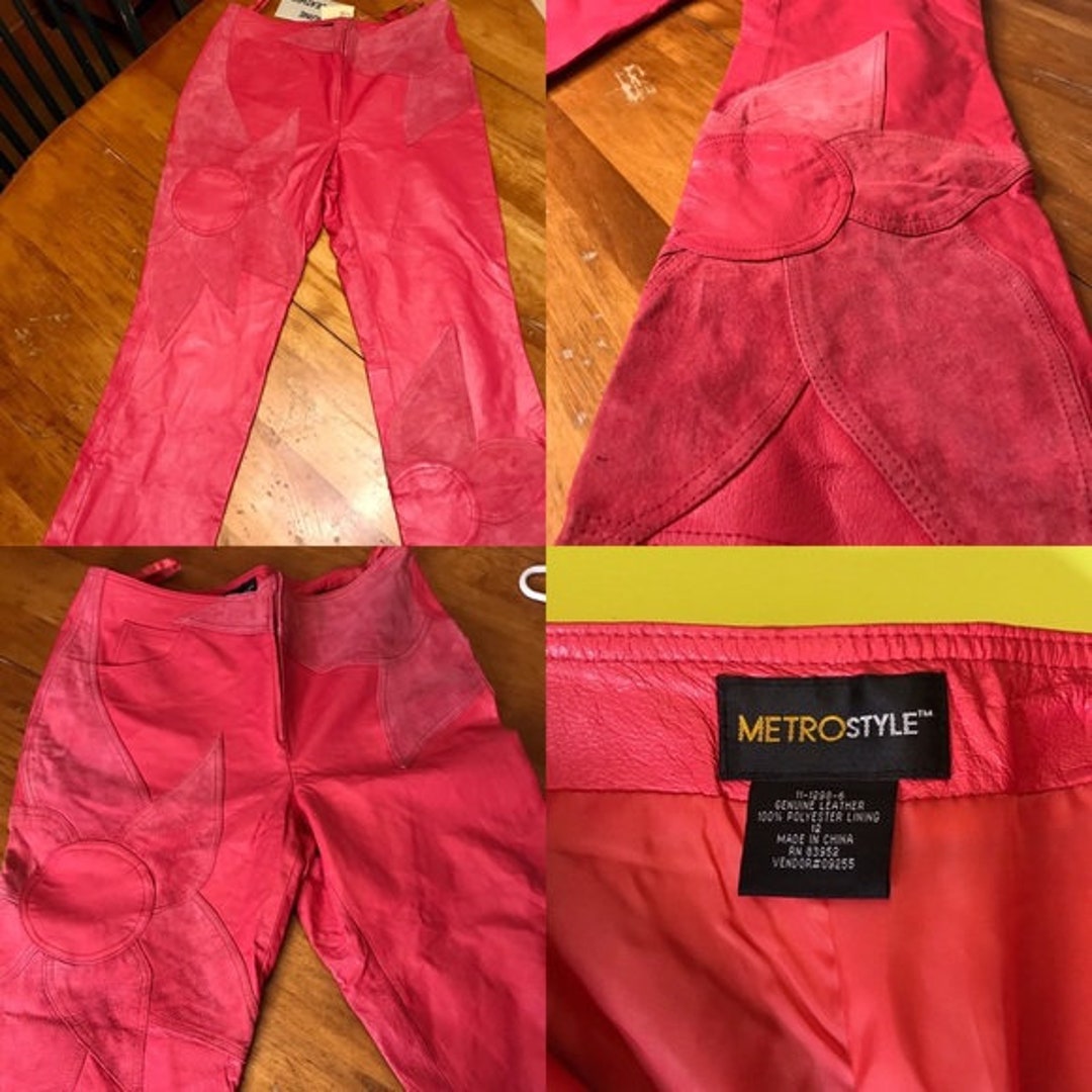 NWT Dead Stock Vintage 90s Metro Style Pink Leather u0026 Suede - Etsy