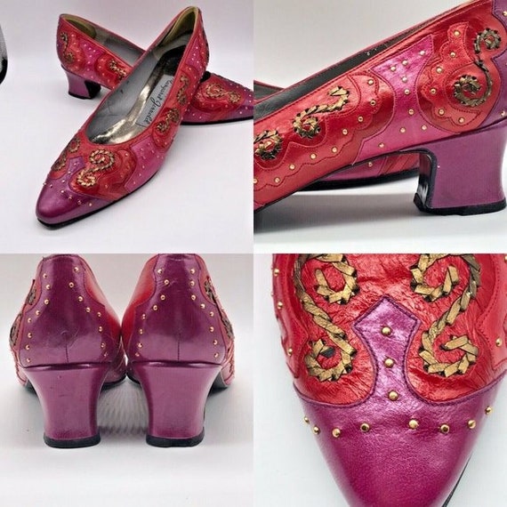 1980's Margaret Jerrold multicolored pumps