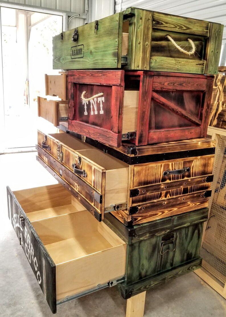 Old West Crates Dresser Etsy
