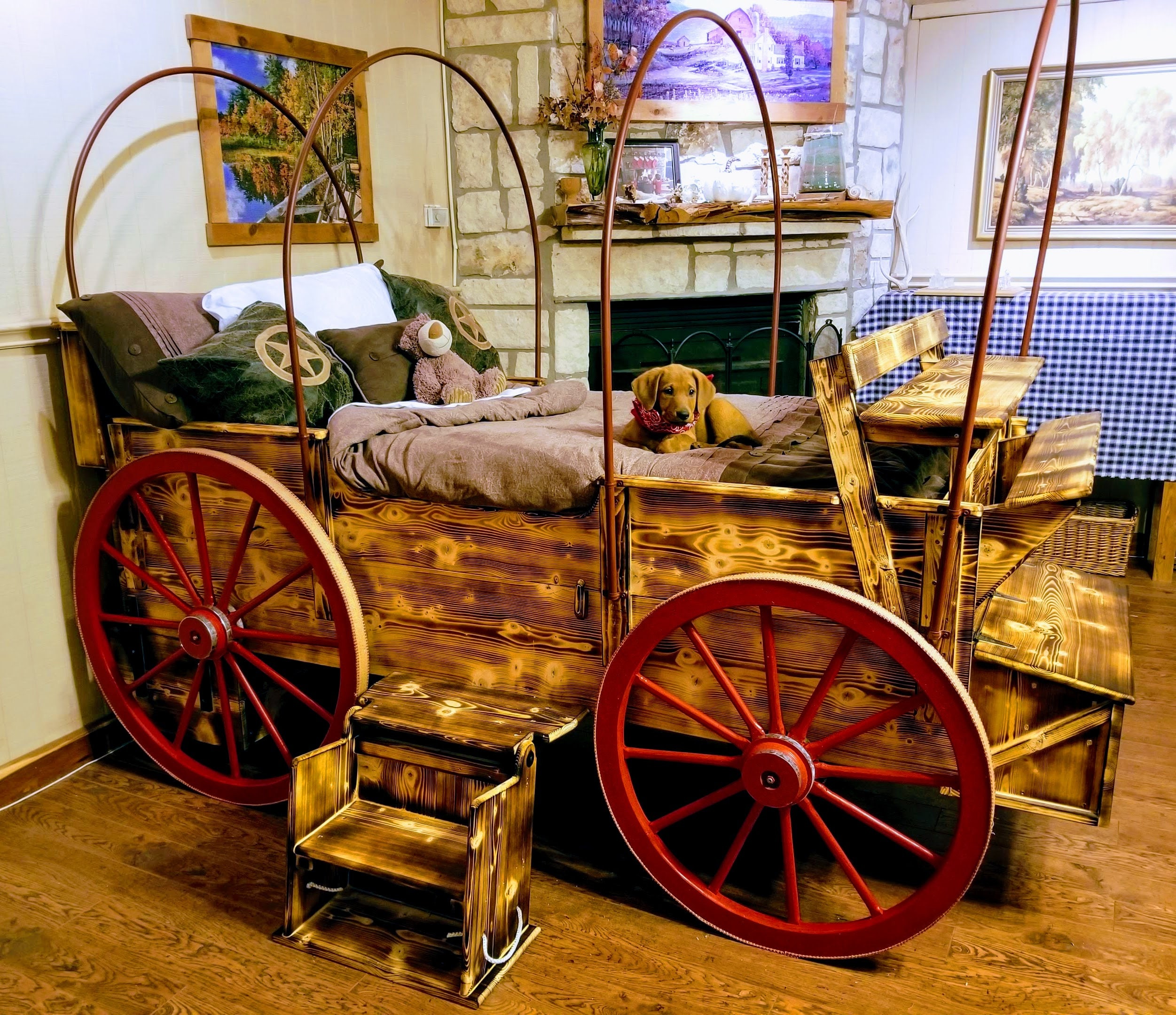 Goodnight Wagon Pioneer Wagon Twin Bed Etsy