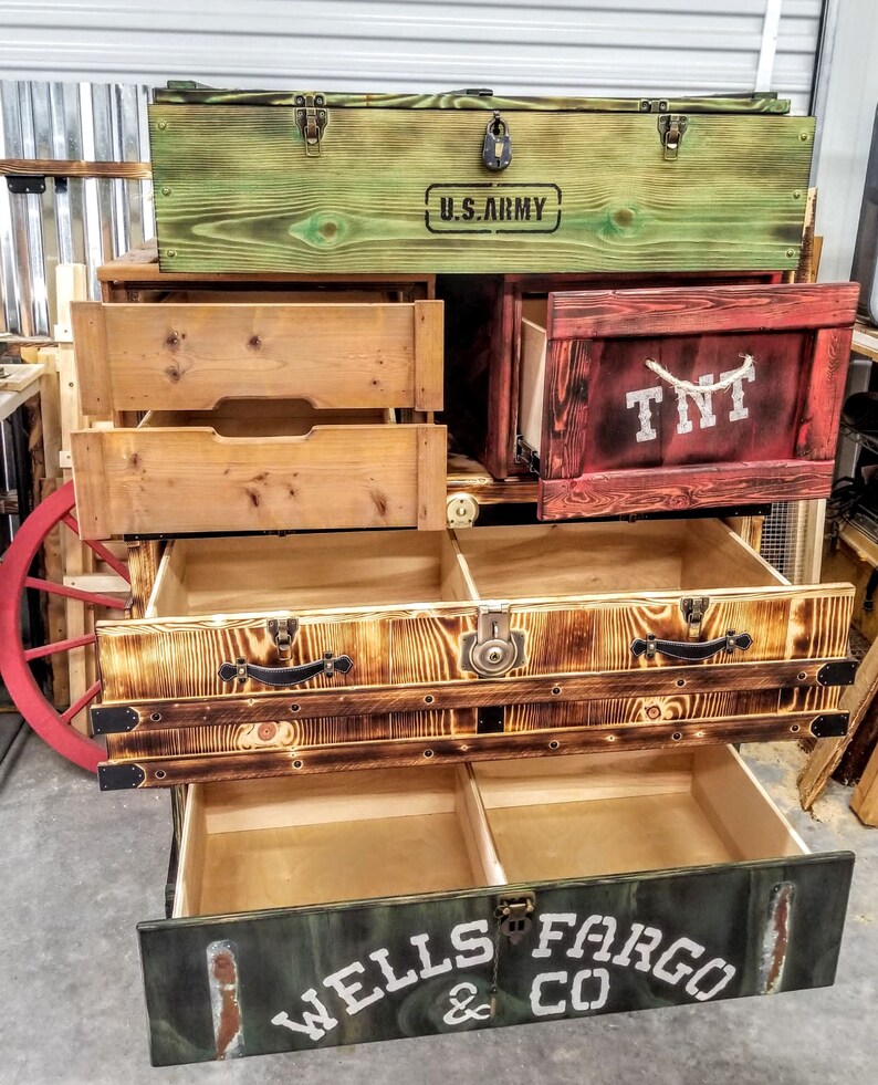 Old West Crates Dresser Etsy