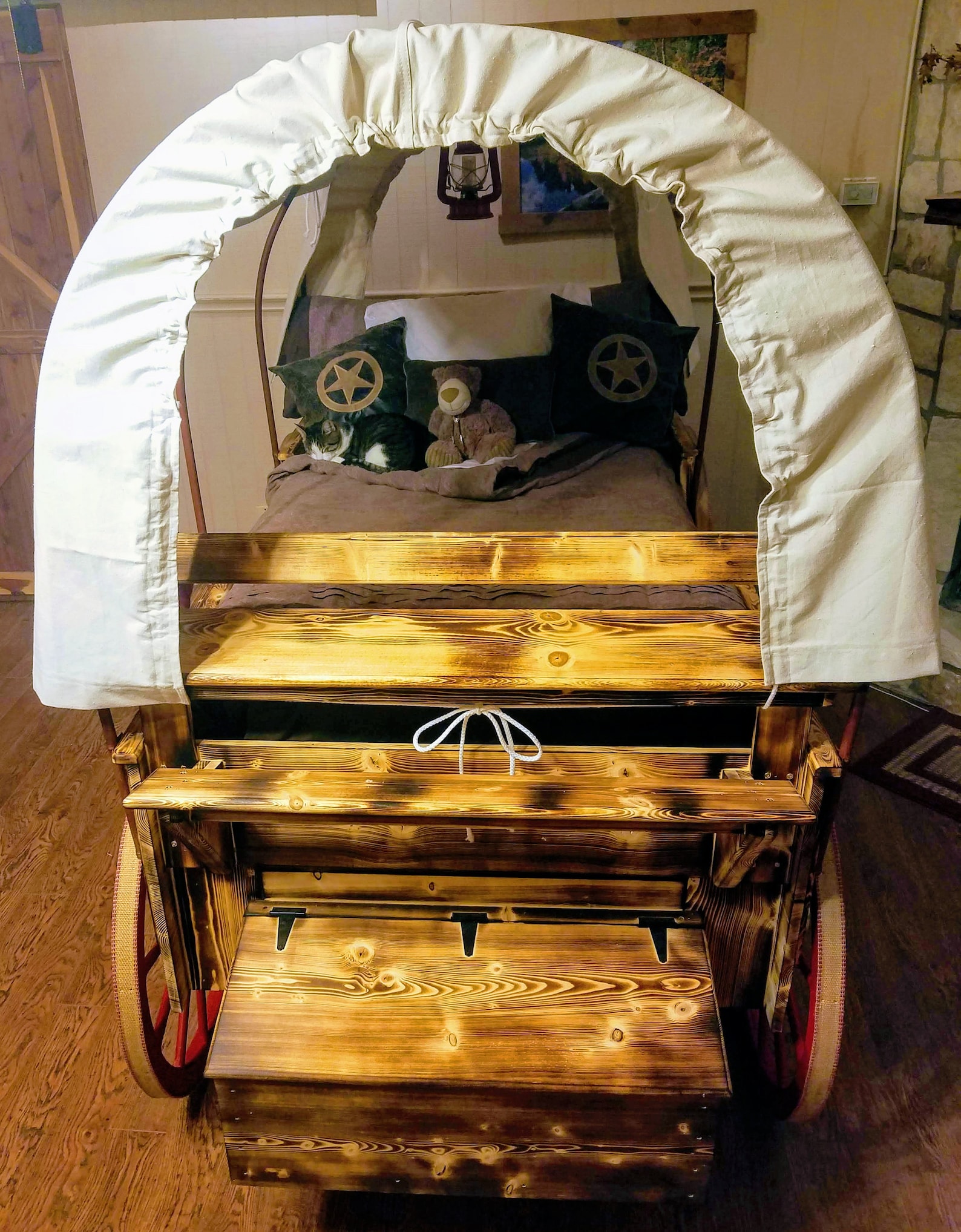Goodnight Wagon Pioneer Wagon Twin Bed Etsy