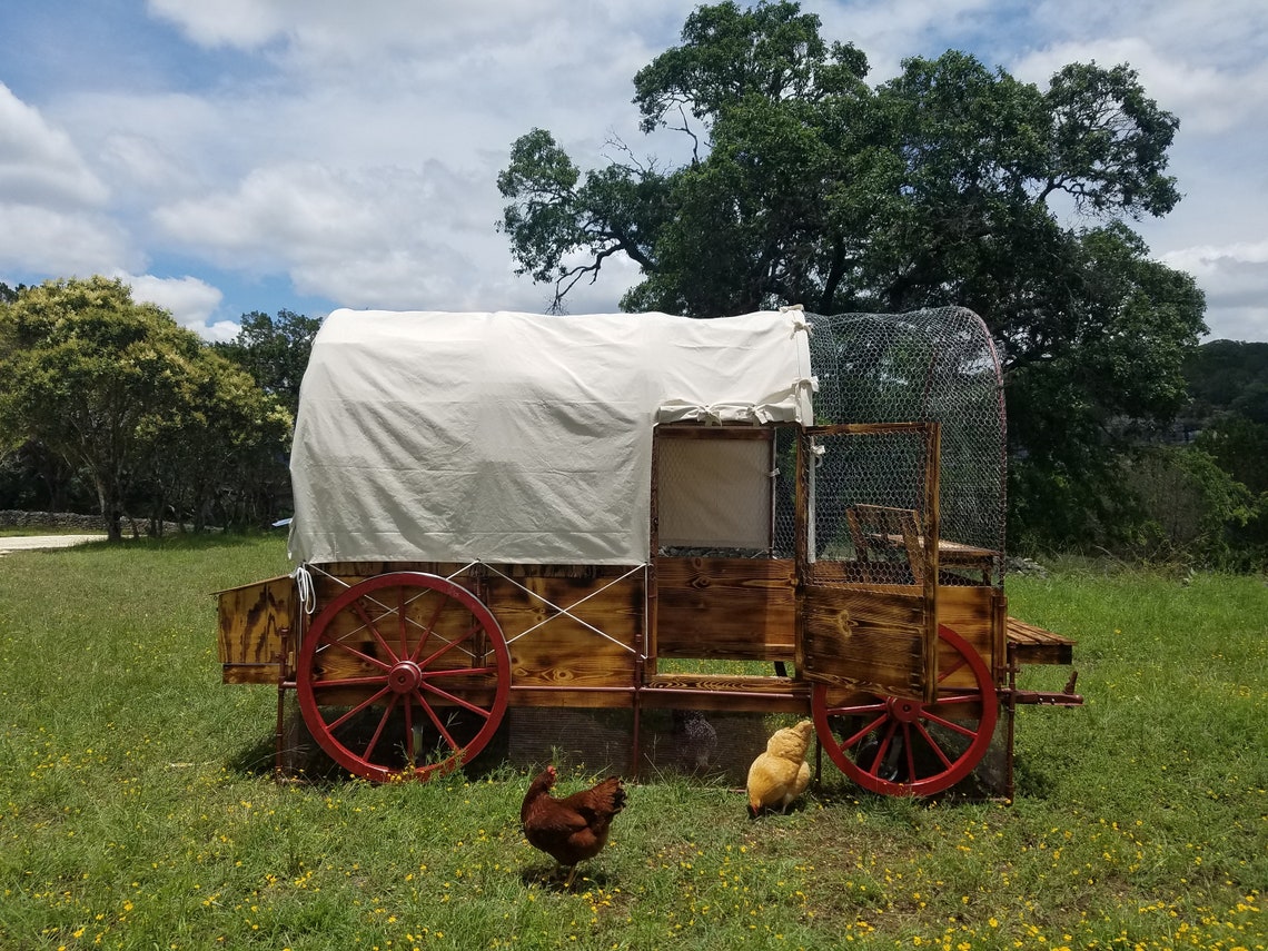 Upper Trail Pioneer Wagon Chicken Coop &Tractor Etsy France
