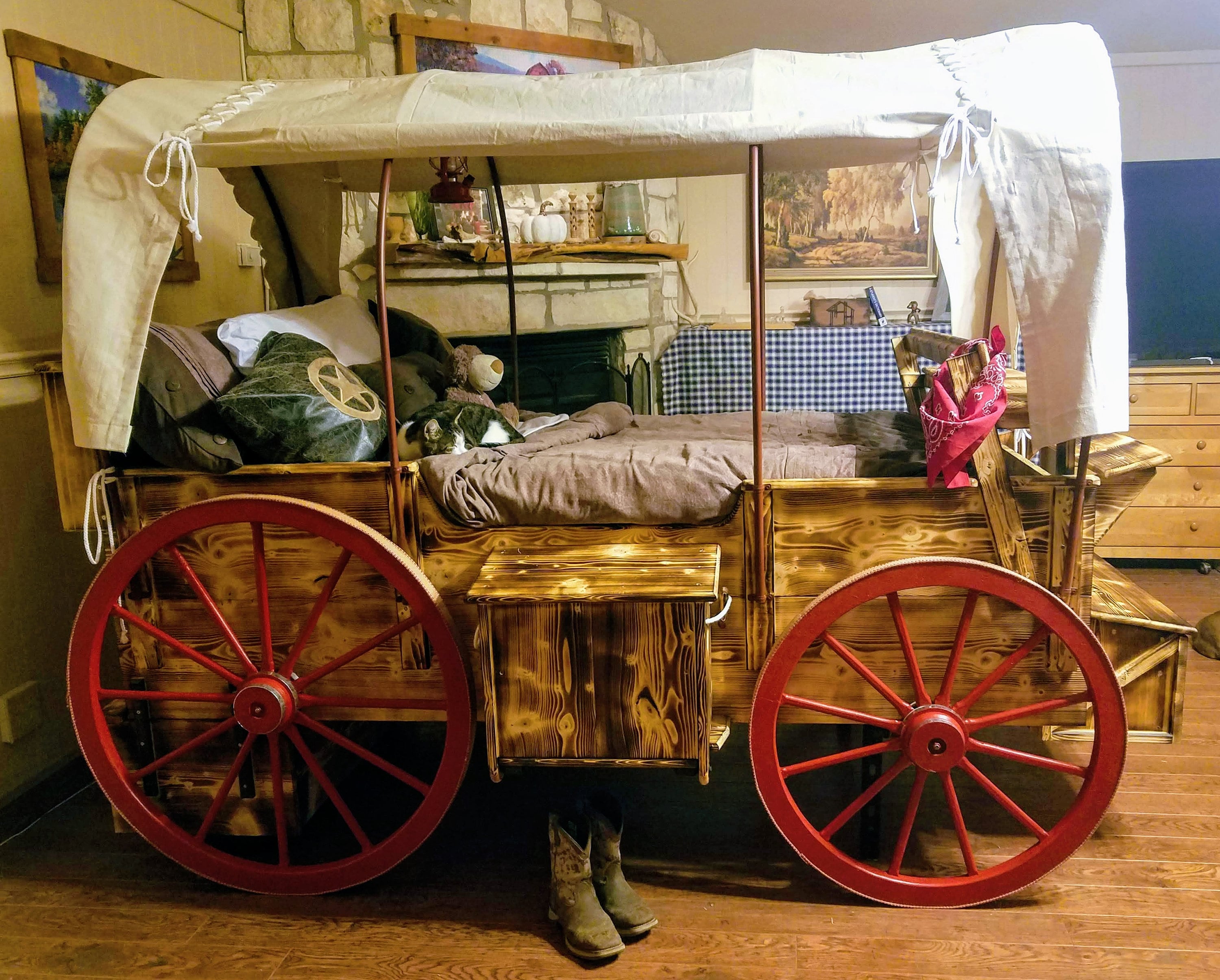 Goodnight Wagon Pioneer Wagon Twin Bed Etsy
