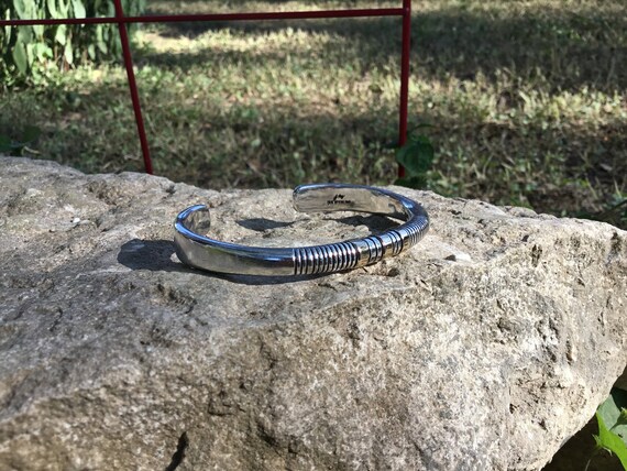 Navajo Sterling & 14k Yellow Gold Cuff Bracelet