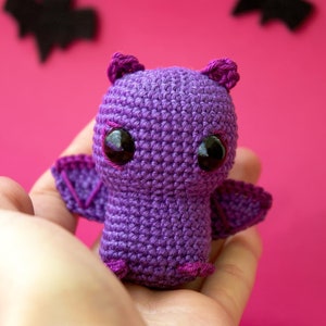 Baby Bat PDF Digital Pattern Crochet Pattern Amigurumi Crochet Bat Crochet Keychain