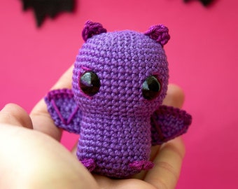 Baby Bat PDF Digital Pattern Crochet Pattern Amigurumi Crochet Bat Crochet Keychain