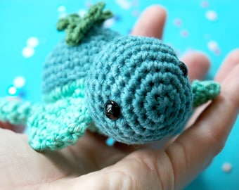 Sea Turtle Tiara The Turtle Amigurumi Turtle DIY Keychain Summer Amigurumi Handcraft Baby Birth Pattern Crochet Sea