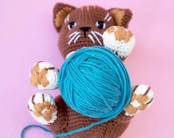 Brownie The Kitty PDF Digital Pattern Crochet Pattern Amigurumi Crochet Cat Crochet Cat
