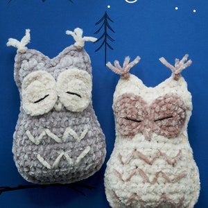 Owl Owl Amigurumi Crochet PDF Pattern Beginner Babyshower Gift Idea Baby Birth Cuddly Toy Fluffy Yarn