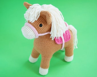 Pepe the Pony Pepe the Pony PDF Digital Pattern Crochet Amigurumi Horse Pattern Horse Crochet Crochet Riding Horse Farm Horses