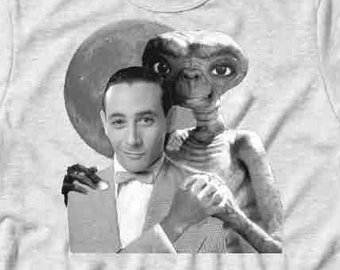 Pee Wee + ET <3  ~ Tshirt ~ Funny 80's Music Tv Show Top