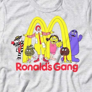 Mc Ronalds Gang T-shirt ~ Mac Tonight ~ Grimace Hamburglar Fry guys Birdy T-shirt Womens Mens Girls Adult Boys Youth Cute Top