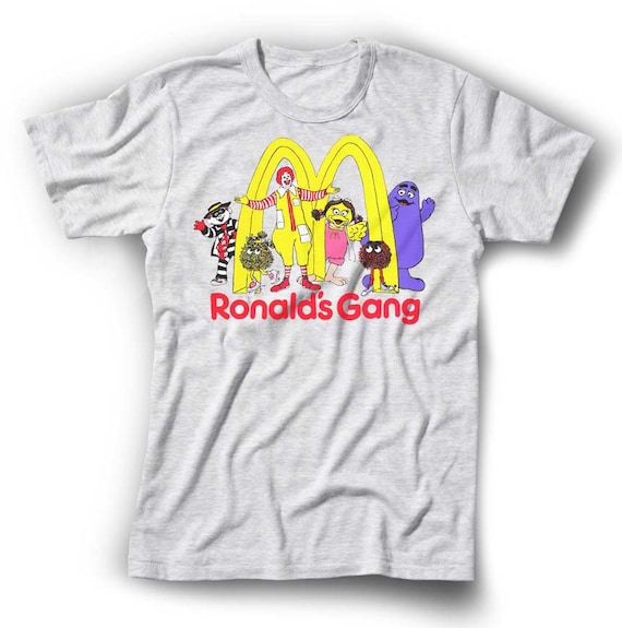 Mc Ronalds Gang T-shirt Mac Tonight Grimace Hamburglar Fry guys Birdy  T-shirt Womens Mens Girls Adult Boys Youth Cute Top