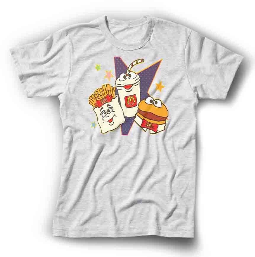 Mc Ronalds Fries Burger & Drink 80's Style Star Kids Retro Style T-shirt ~ Mac Tonight ~ Kids Women Men Girl Adult Boy Youth Cute Top