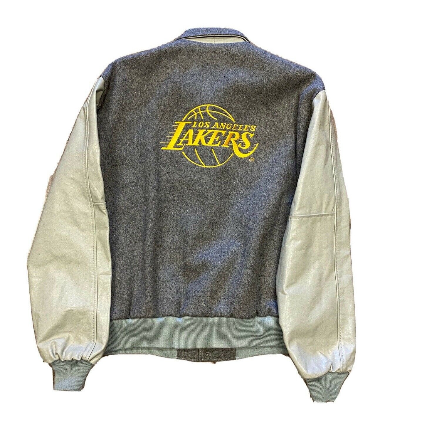 Black and White Wool/Leather NBA LA Lakers Varsity Jacket - Jackets Expert