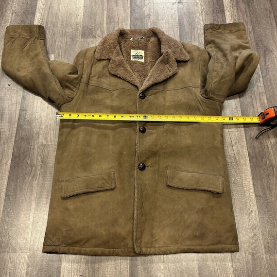 Vtg Kurland Suede Leather Brown Coat Fur Lined Ja… - image 4