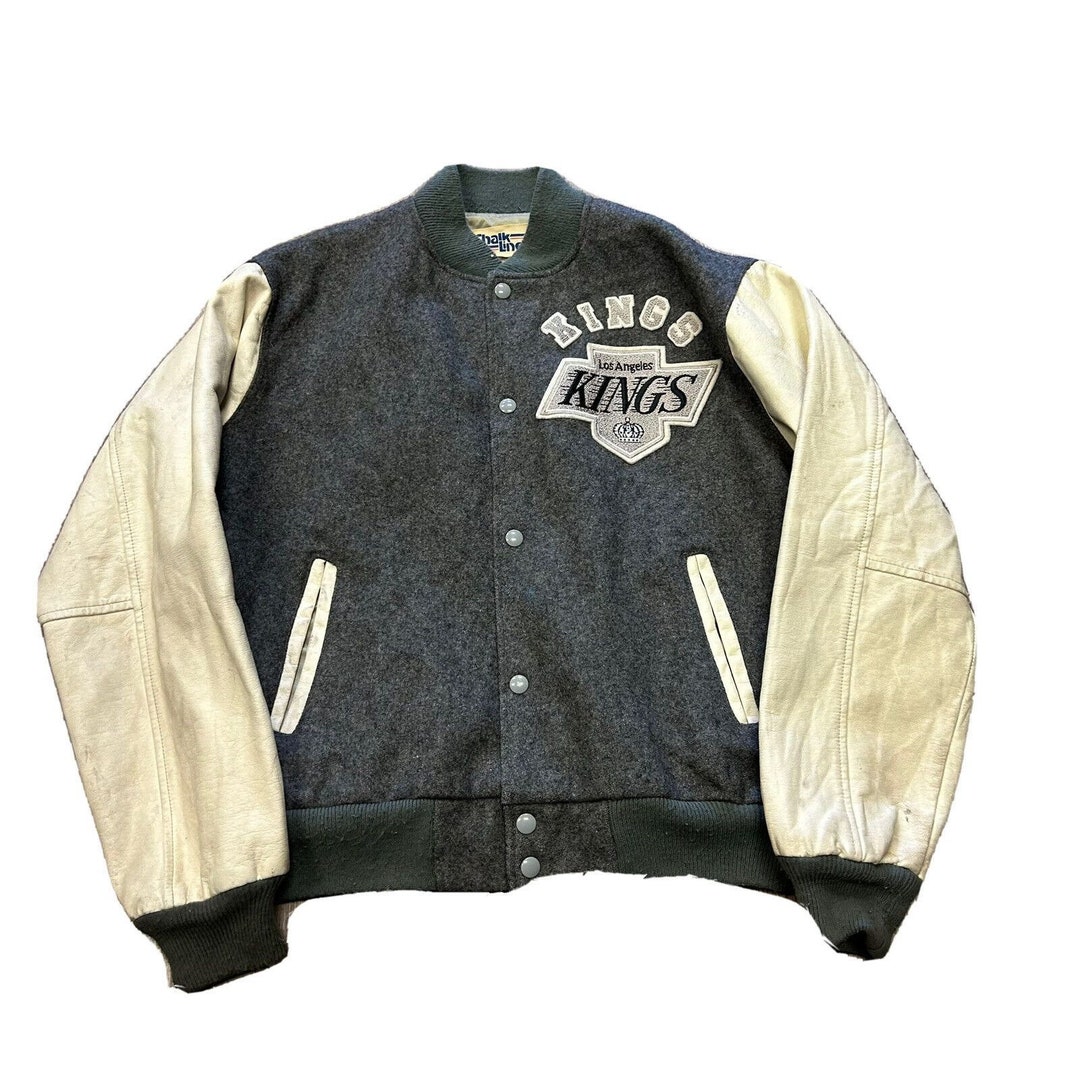 Vtg 80's Chalk Line La Los Angeles Kings Gray Wool White Etsy