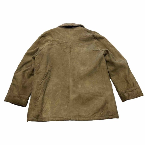 Vtg Kurland Suede Leather Brown Coat Fur Lined Ja… - image 2