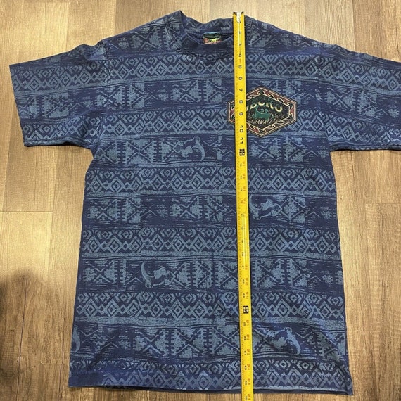 Vtg 90's Gecko Hawaii All Over Print Surf Shirt B… - image 4