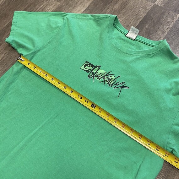 Y2k Quiksilver Surf Tee T-shirt Green Sz L Vtg Sp… - image 5