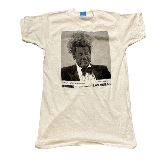 Ds New Vtg 1981 Don King Boxing T-shirt White Scr… - image 1